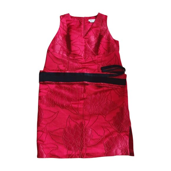 Marina Rinaldi Pre-love Plus Size Red Sleeveless Dress with Wide Belt Size 20US - Picture 12 of 16